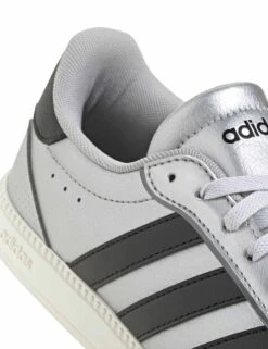 ADIDAS Breaknet Sleek Shoes - Matte Silver/Core Black/Off White -The Sports Edit adidas breaknet sleek shoes silver black white jq8263 7