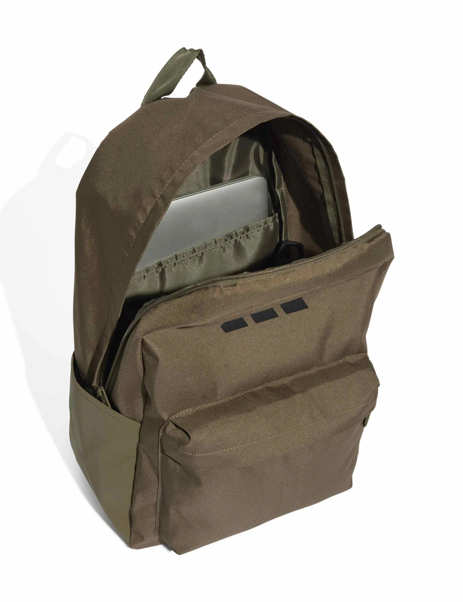 ADIDAS Classic 3 Bar Logo Backpack - Olive Strata/Black 6 ADIDAS Classic 3 Bar Logo Backpack - Olive Strata/Black - Image 4