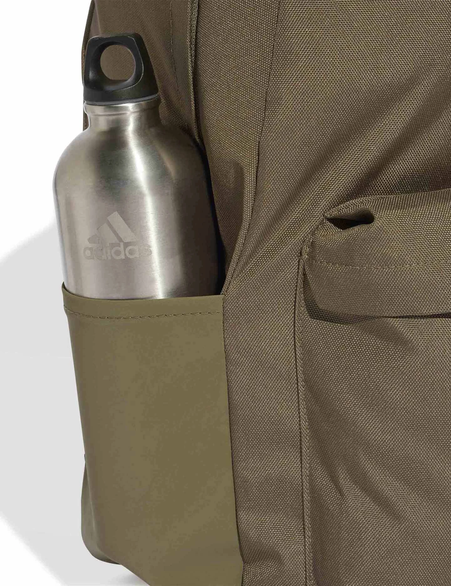 ADIDAS Classic 3 Bar Logo Backpack - Olive Strata/Black 7 ADIDAS Classic 3 Bar Logo Backpack - Olive Strata/Black - Image 5