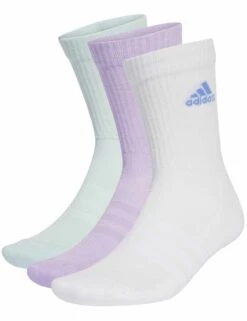 ADIDAS Cushioned Crew Socks 3 Pairs - Powder Plum/White/Halo Mint