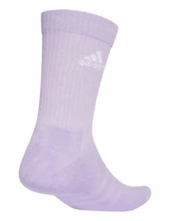 ADIDAS Cushioned Crew Socks 3 Pairs - Powder Plum/White/Halo Mint -The Sports Edit adidas cushioned crew socks 3 pairs plum white mint jw2740 2