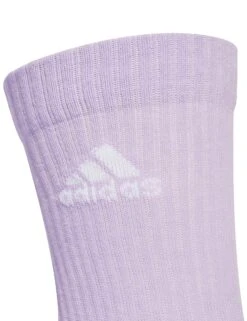 ADIDAS Cushioned Crew Socks 3 Pairs - Powder Plum/White/Halo Mint -The Sports Edit adidas cushioned crew socks 3 pairs plum white mint jw2740 3