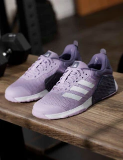 ADIDAS Dropset 3 Strength Training Shoes - Powder Plum/Cloud White/Preloved Violet -The Sports Edit adidas dropset 3 strength training shoes plum white violet jr1752 2