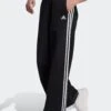 ADIDAS Essentials 3-Stripes French Terry Wide Joggers - Black/White -The Sports Edit adidas essentials 3 stripes french terry wide joggers black white hz5747 1