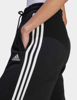 ADIDAS Essentials 3-Stripes French Terry Wide Joggers - Black/White 10 ADIDAS Essentials 3-Stripes French Terry Wide Joggers - Black/White -The Sports Edit adidas essentials 3 stripes french terry wide joggers black white hz5747 4