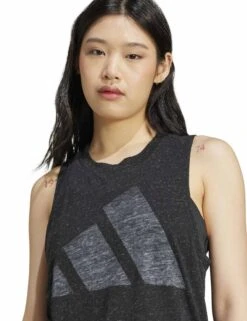 ADIDAS Essentials Winners Tank Top - Black/White 10 ADIDAS Essentials Winners Tank Top - Black/White -The Sports Edit adidas essentials winners tank black white jg8713 3