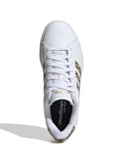 ADIDAS Grand Court 2.0 Shoes - Cloud White/Magic Beige/Matte Gold 16 ADIDAS Grand Court 2.0 Shoes - Cloud White/Magic Beige/Matte Gold -The Sports Edit adidas grand court 2 0 shoes white beige gold id2994 8