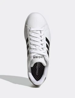 ADIDAS Grand Court Cloudfoam Lifestyle Court Comfort Shoes - Cloud White/Core Black -The Sports Edit adidas grand court cloudfoam lifestyle court comfort shoes white black gw9214 5