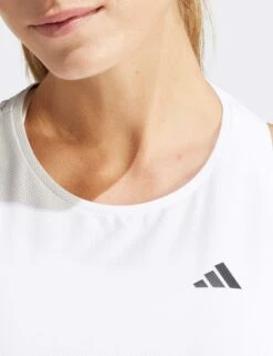 ADIDAS Own The Run Tank Top - White -The Sports Edit adidas own the run tank top white ik7441 2