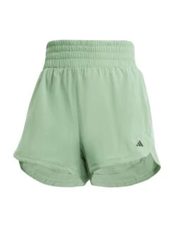ADIDAS Pacer Stretch-Woven Zipper Pocket Lux Shorts - Preloved Green -The Sports Edit adidas pacer stretch woven zipper pocket lux shorts preloved green iv5219 2
