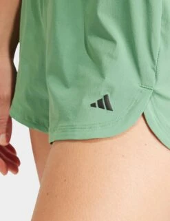 ADIDAS Pacer Stretch-Woven Zipper Pocket Lux Shorts - Preloved Green -The Sports Edit adidas pacer stretch woven zipper pocket lux shorts preloved green iv5219 3