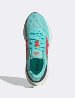 ADIDAS Pureboost 23 Shoes - Flash Aqua/Bright Red/Crystal White 14 ADIDAS Pureboost 23 Shoes - Flash Aqua/Bright Red/Crystal White -The Sports Edit adidas pureboost 23 shoes aqua red white if2389 2