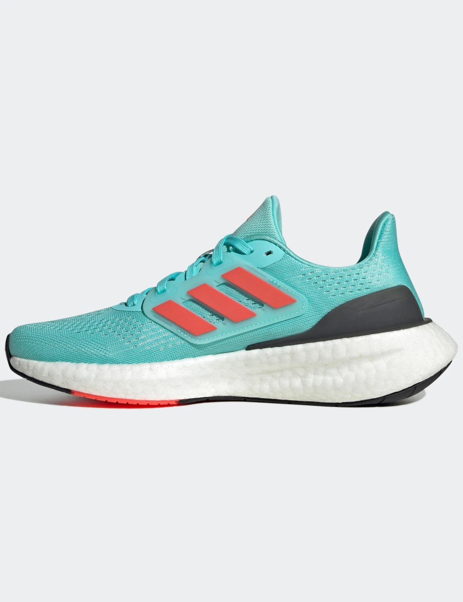 ADIDAS Pureboost 23 Shoes - Flash Aqua/Bright Red/Crystal White 4 ADIDAS Pureboost 23 Shoes - Flash Aqua/Bright Red/Crystal White - Image 2