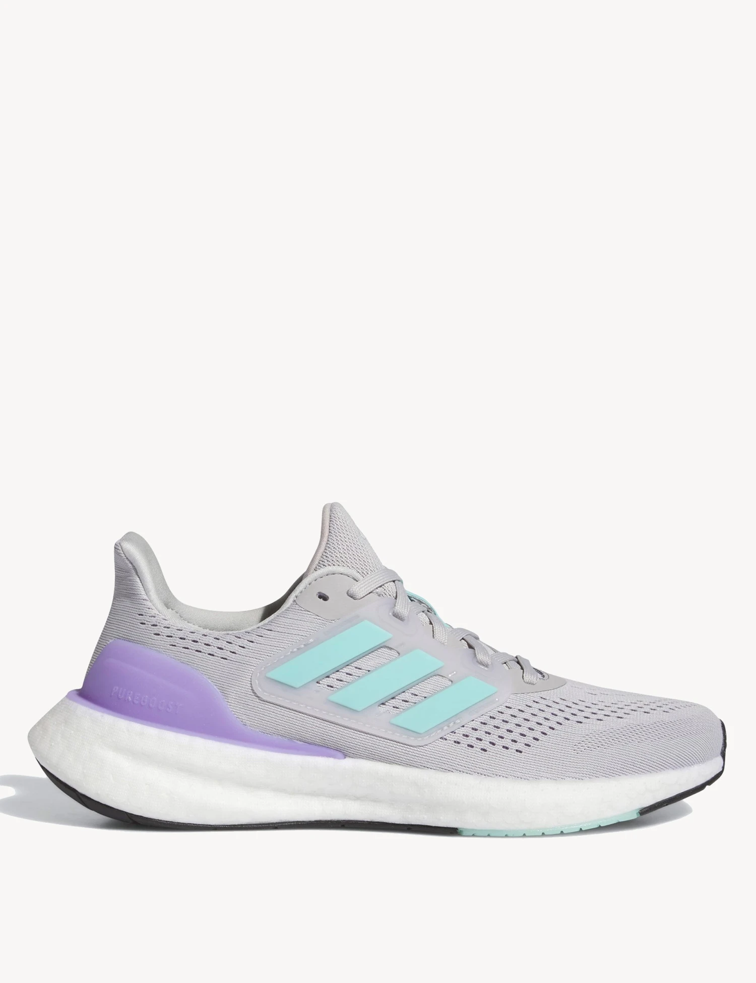 ADIDAS Pureboost 23 Shoes - Grey Two/Flash Aqua/Cloud White 3 ADIDAS Pureboost 23 Shoes - Grey Two/Flash Aqua/Cloud White