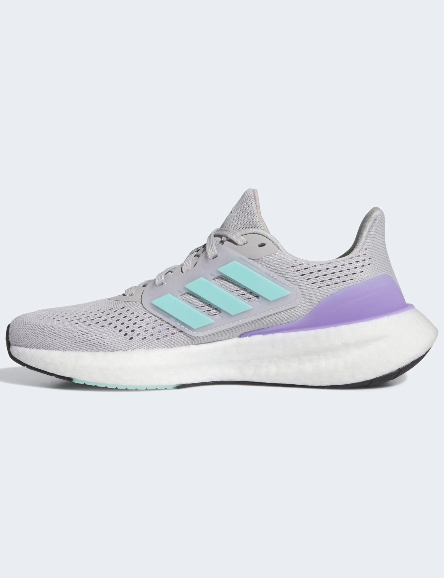 ADIDAS Pureboost 23 Shoes - Grey Two/Flash Aqua/Cloud White 6 ADIDAS Pureboost 23 Shoes - Grey Two/Flash Aqua/Cloud White - Image 4