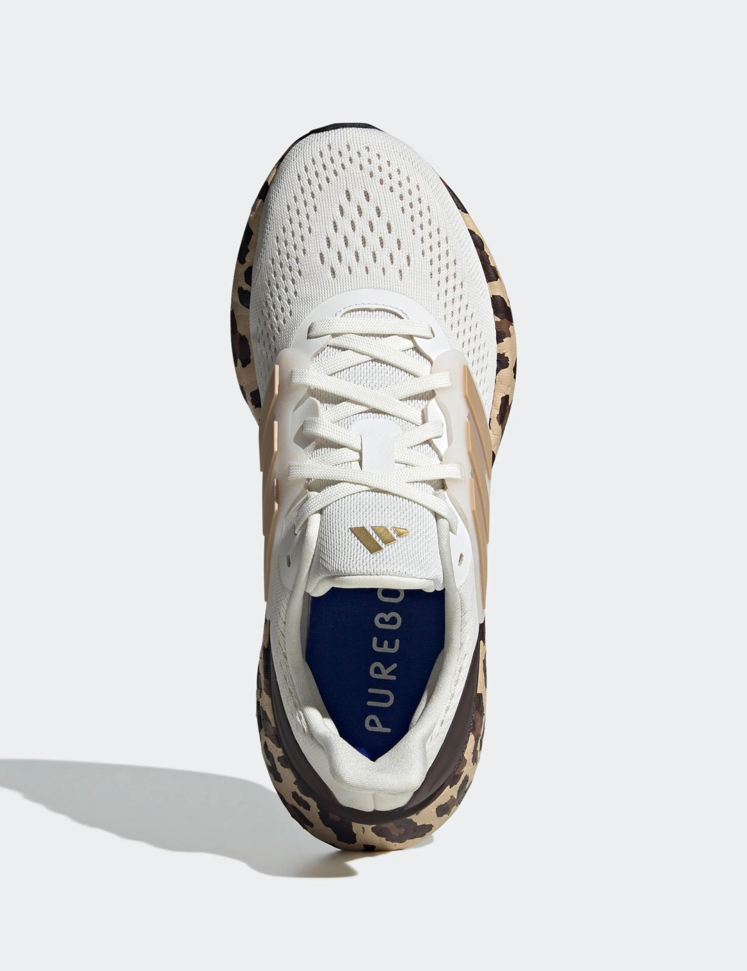 ADIDAS Pureboost 23 Shoes - Core White/Gold Metallic/Shadow Brown 7 ADIDAS Pureboost 23 Shoes - Core White/Gold Metallic/Shadow Brown - Image 5