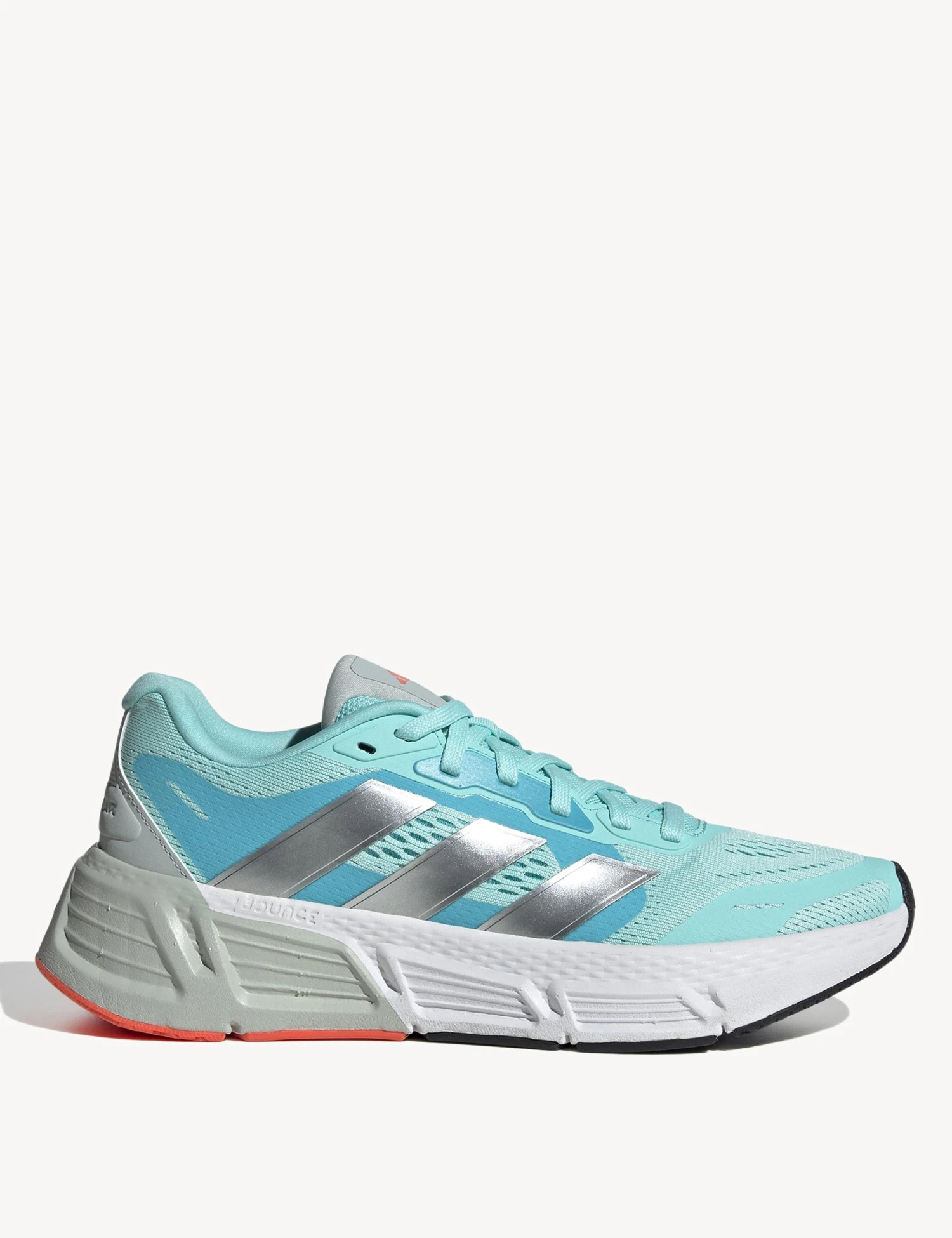 ADIDAS Questar Shoes - Flash Aqua/Silver Metallic/Solar Red 3 ADIDAS Questar Shoes - Flash Aqua/Silver Metallic/Solar Red