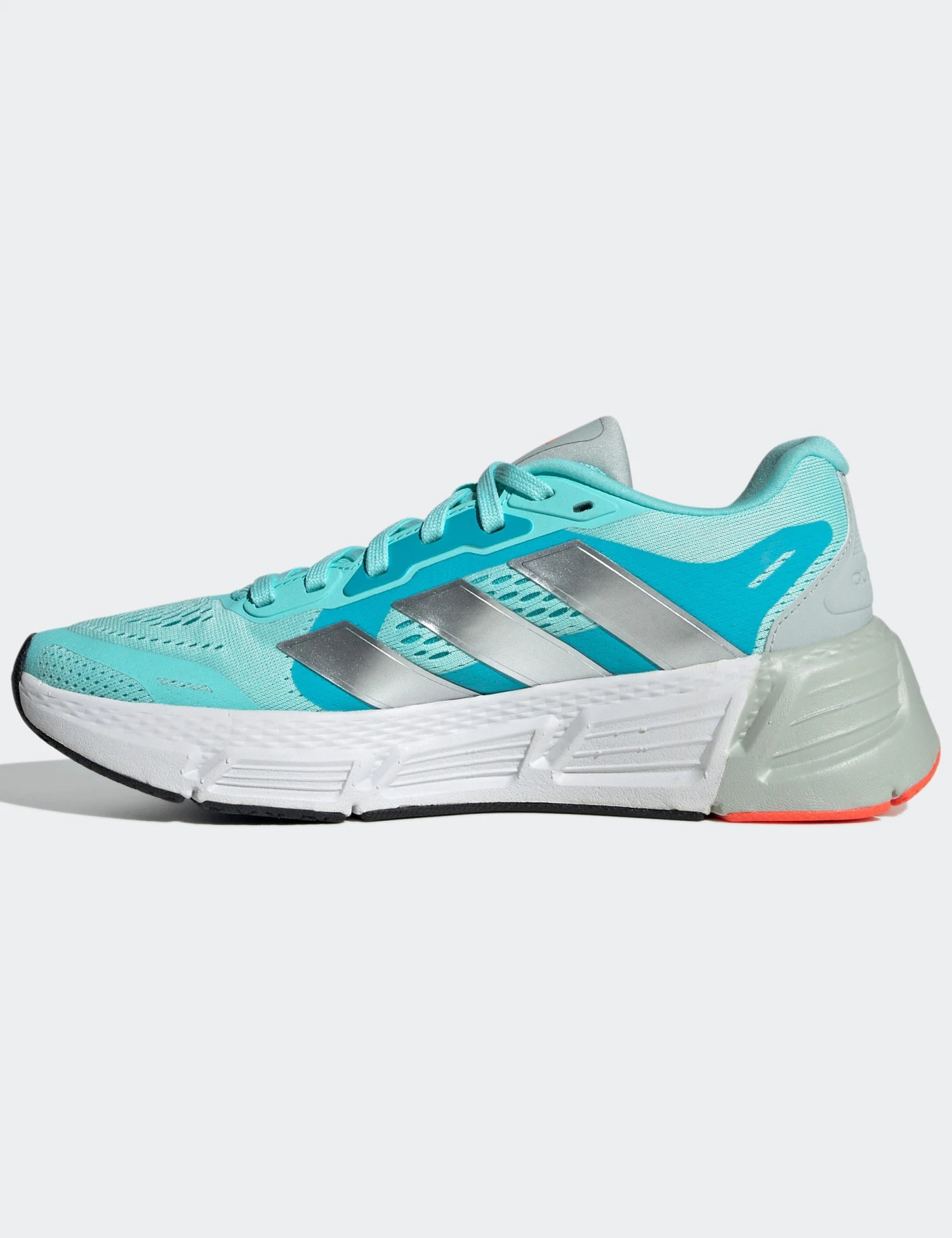 ADIDAS Questar Shoes - Flash Aqua/Silver Metallic/Solar Red 4 ADIDAS Questar Shoes - Flash Aqua/Silver Metallic/Solar Red - Image 2