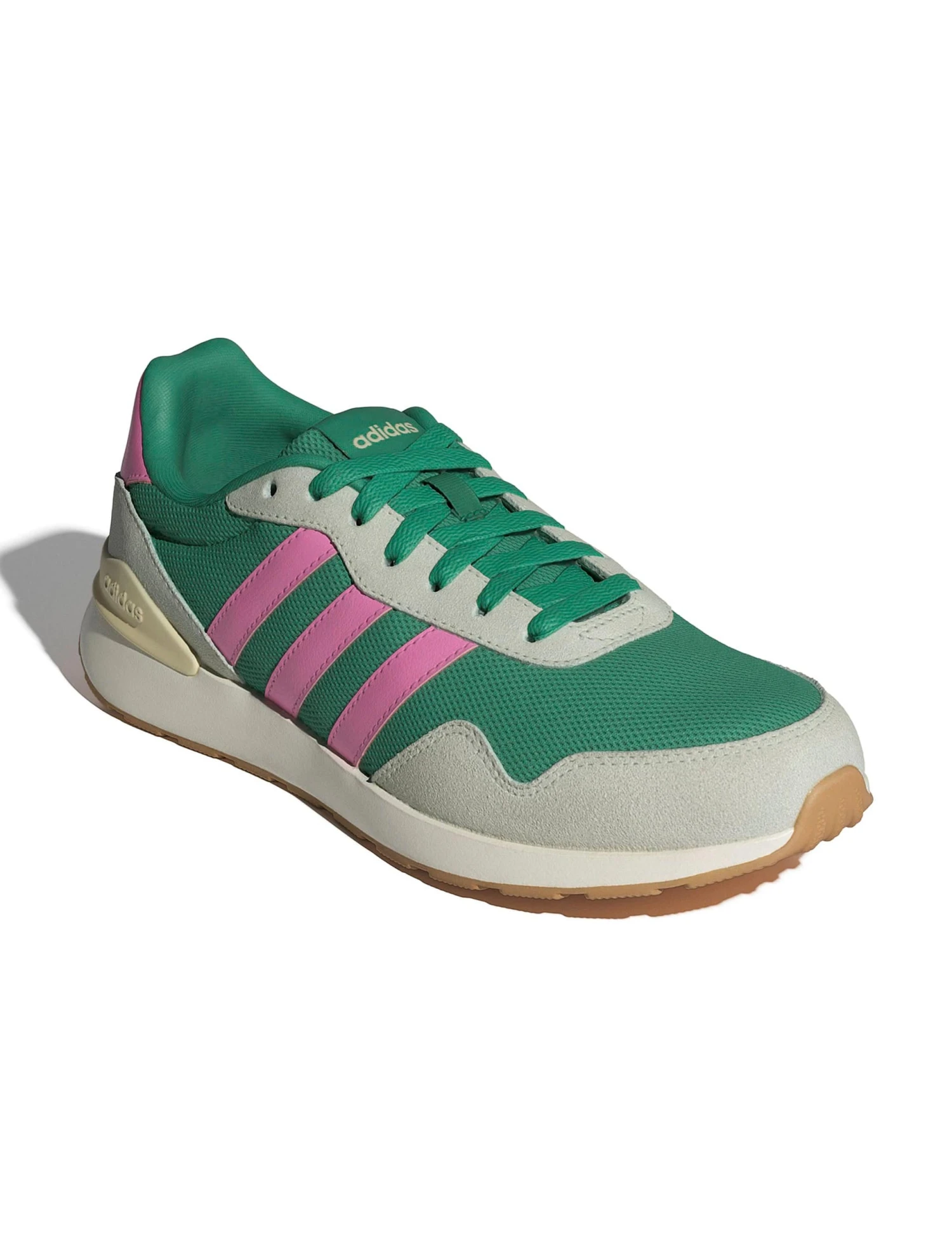 ADIDAS Run 60S 4.0 Shoes - Semi Court Green/Bliss Pink/Warm Vanilla 4 ADIDAS Run 60S 4.0 Shoes - Semi Court Green/Bliss Pink/Warm Vanilla - Image 2