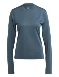 ADIDAS Run Icons Running Long-Sleeve Top - Arctic Night -The Sports Edit adidas run icons running long sleeve top arctic HY6955 2