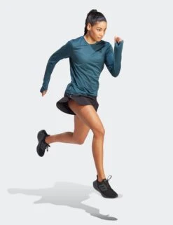 ADIDAS Run Icons Running Long-Sleeve Top - Arctic Night -The Sports Edit adidas run icons running long sleeve top arctic HY6955 5