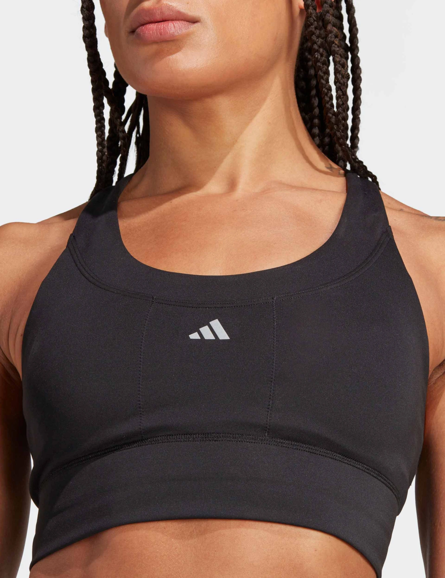 ADIDAS Run Pocket Medium-Support Bra - Black 5 ADIDAS Run Pocket Medium-Support Bra - Black - Image 3