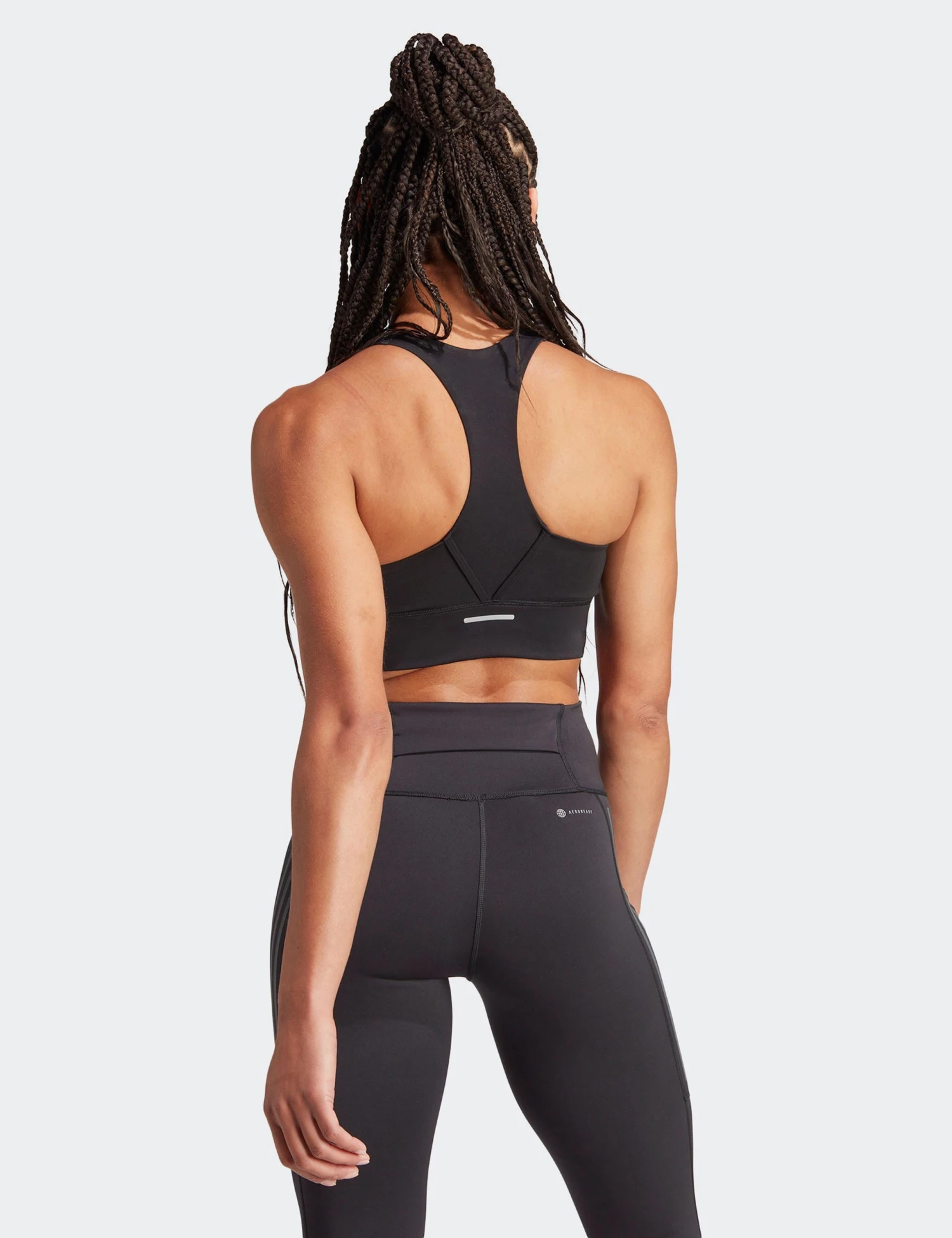 ADIDAS Run Pocket Medium-Support Bra - Black 4 ADIDAS Run Pocket Medium-Support Bra - Black - Image 2