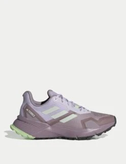 ADIDAS Terrex Soulstride Trail Running Shoes - Preloved Fig/Crystal Jade/Semi Green Spark