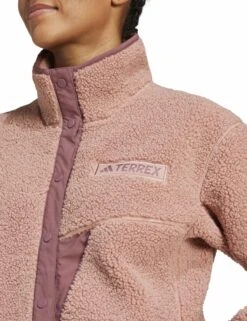 ADIDAS Terrex Xploric High Pile Fleece Pullover Sweatshirt - Warm Clay -The Sports Edit adidas terrex xploric high pile fleece pullover sweatshirt clay jf9065 3