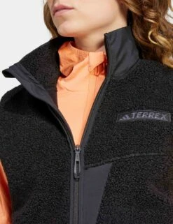 ADIDAS Terrex Xploric High Pile Fleece Vest - Black -The Sports Edit adidas terrex xploric high pile fleece vest black iw0237 3