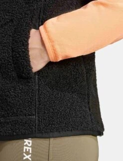 ADIDAS Terrex Xploric High Pile Fleece Vest - Black -The Sports Edit adidas terrex xploric high pile fleece vest black iw0237 4