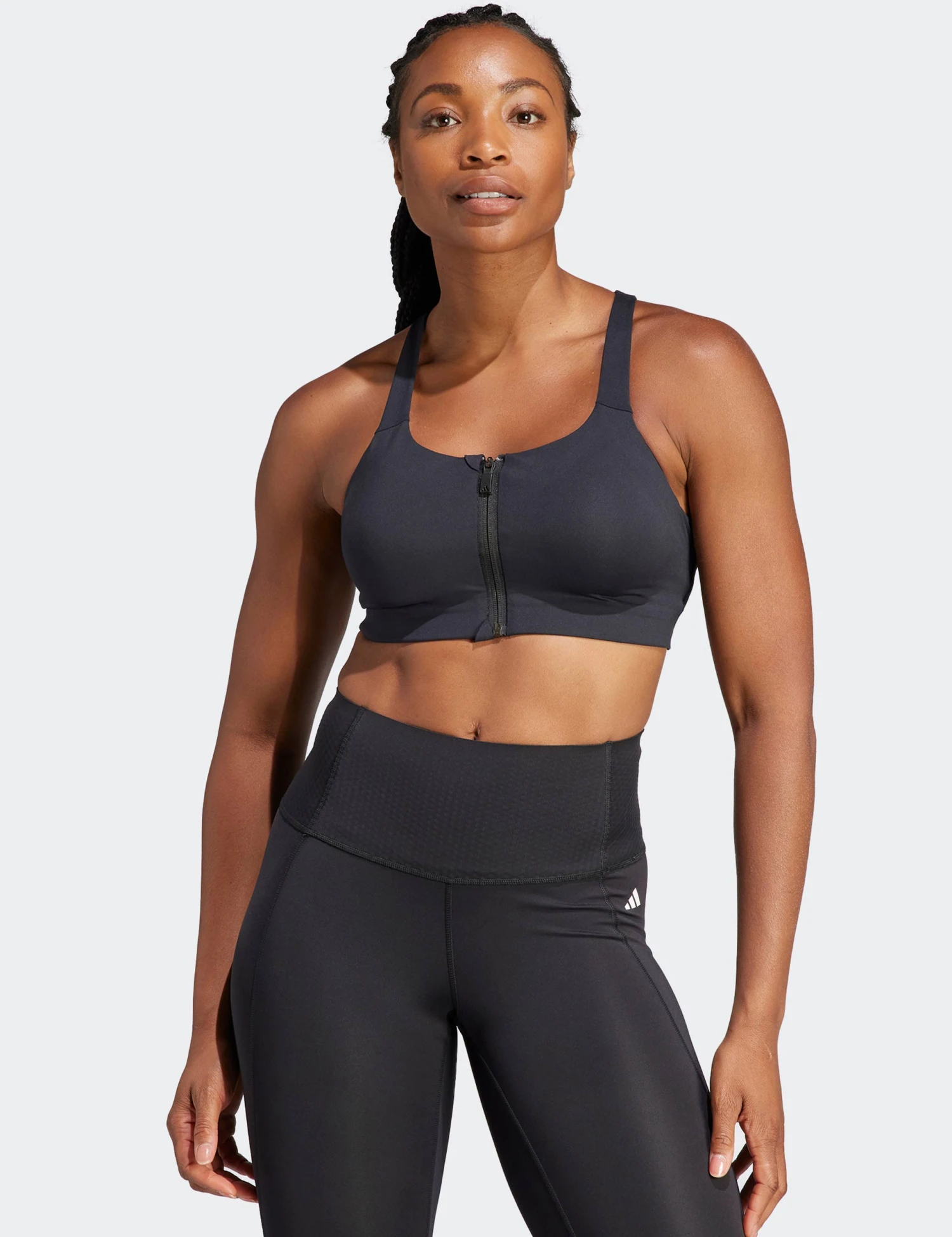 ADIDAS TLRD Impact Luxe High-Support Zip Bra - Black 3 ADIDAS TLRD Impact Luxe High-Support Zip Bra - Black