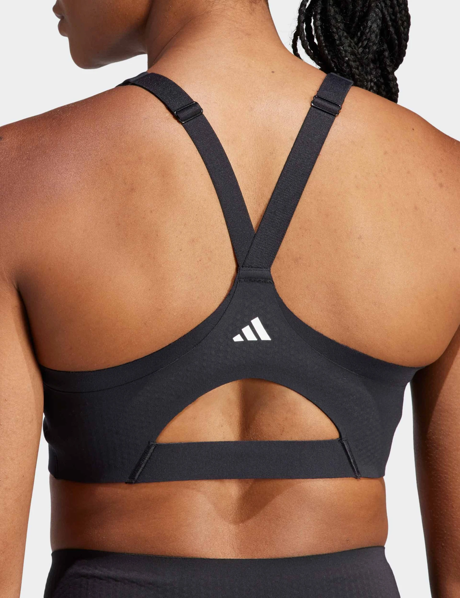 ADIDAS TLRD Impact Luxe High-Support Zip Bra - Black 6 ADIDAS TLRD Impact Luxe High-Support Zip Bra - Black - Image 4