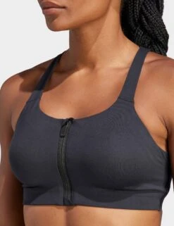 ADIDAS TLRD Impact Luxe High-Support Zip Bra - Black 10 ADIDAS TLRD Impact Luxe High-Support Zip Bra - Black -The Sports Edit adidas tlrd impact luxe high support zip bra black 1 il2911 5