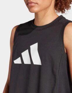 ADIDAS Train Essentials Big Performance Logo Training Tank Top - Black -The Sports Edit adidas train essentials big performance logo training tank black it0539 4