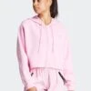 Cropped Hoodie - True Pink -The Sports Edit adidas x stella mccartney cropped hoodie true pink it2538 1