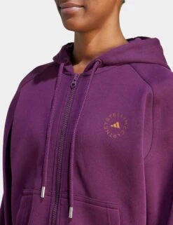 Full-Zip Hoodie - Red Night -The Sports Edit adidas x stella mccartney full zip hoodie red night ij0578 4