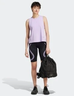 Logo Tank - Purple Glow -The Sports Edit adidas x stella mccartney logo tank purple glow IA1513 5