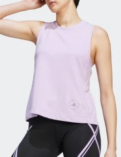 Logo Tank - Purple Glow -The Sports Edit adidas x stella mccartney logo tank purple glow IA1513 7