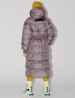 Long Padded Jacket - Brown -The Sports Edit adidas x stella mccartney long padded winter jacket brown it5737 8