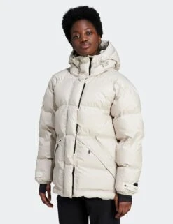 Padded Mid-Length Printed Jacket - Gobi