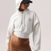 Sportswear Cropped Hoodie - Chalk Pearl -The Sports Edit adidas x stella mccartney sportswear cropped hoodie chalk pearl it8268 1