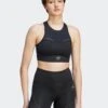 Training Crop Top - Black -The Sports Edit adidas x stella mccartney training crop top black IB5528 1