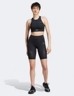 Training Crop Top - Black -The Sports Edit adidas x stella mccartney training crop top black IB5528 5