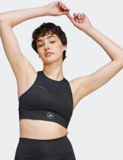 Training Crop Top - Black -The Sports Edit adidas x stella mccartney training crop top black IB5528 7