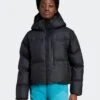 TrueNature Short Padded Winter Jacket - Black -The Sports Edit adidas x stella mccartney truenature short padded winter jacket black il9613 1