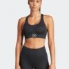 TruePace High Support Sports Bra - Black -The Sports Edit adidas x stella mccartney truepace high support sports bra black it9380 1