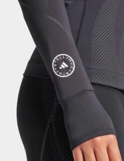 TruePace Long Sleeve Running Tee - Black -The Sports Edit adidas x stella mccartney truepace long sleeve running tee black it9049 4