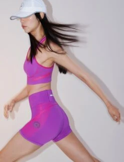 TruePace Running Short Leggings - Shock Purple -The Sports Edit adidas x stella mccartney truepace running short leggings purple IT5779 3