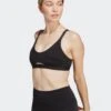 ADIDAS Yoga Studio Luxe Light-Support Bra - Black -The Sports Edit adidas yoga studio luxe light support bra black HR3036 1